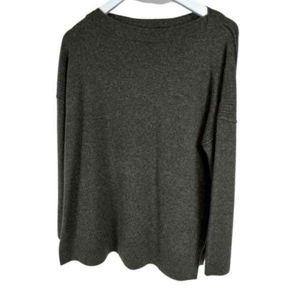 All Saints Boatneck Green Cashmere Sweater